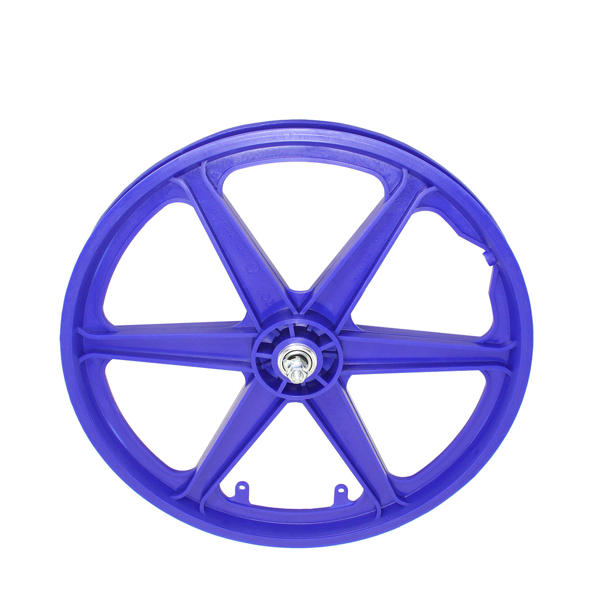 20 Inch x 38mm Plastic 6-Spoke Front Wheel 3/8 Axle Blue.